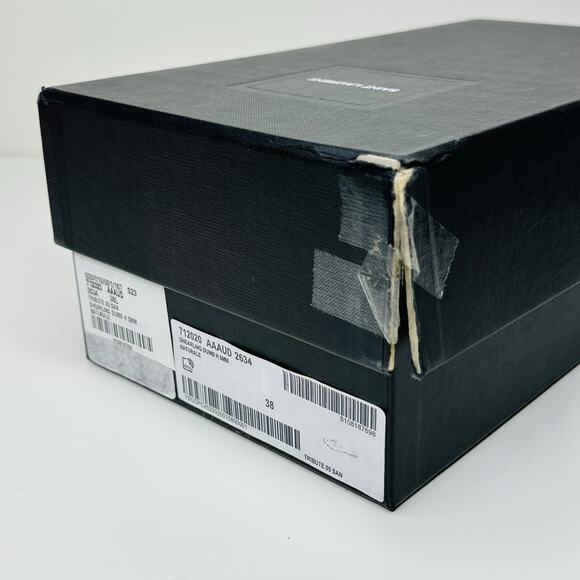 NIB Saint Laurent YSL Tribute EU 38 US 8 Slip On Flat Sandals Beige Shearling - Picture 10 of 10